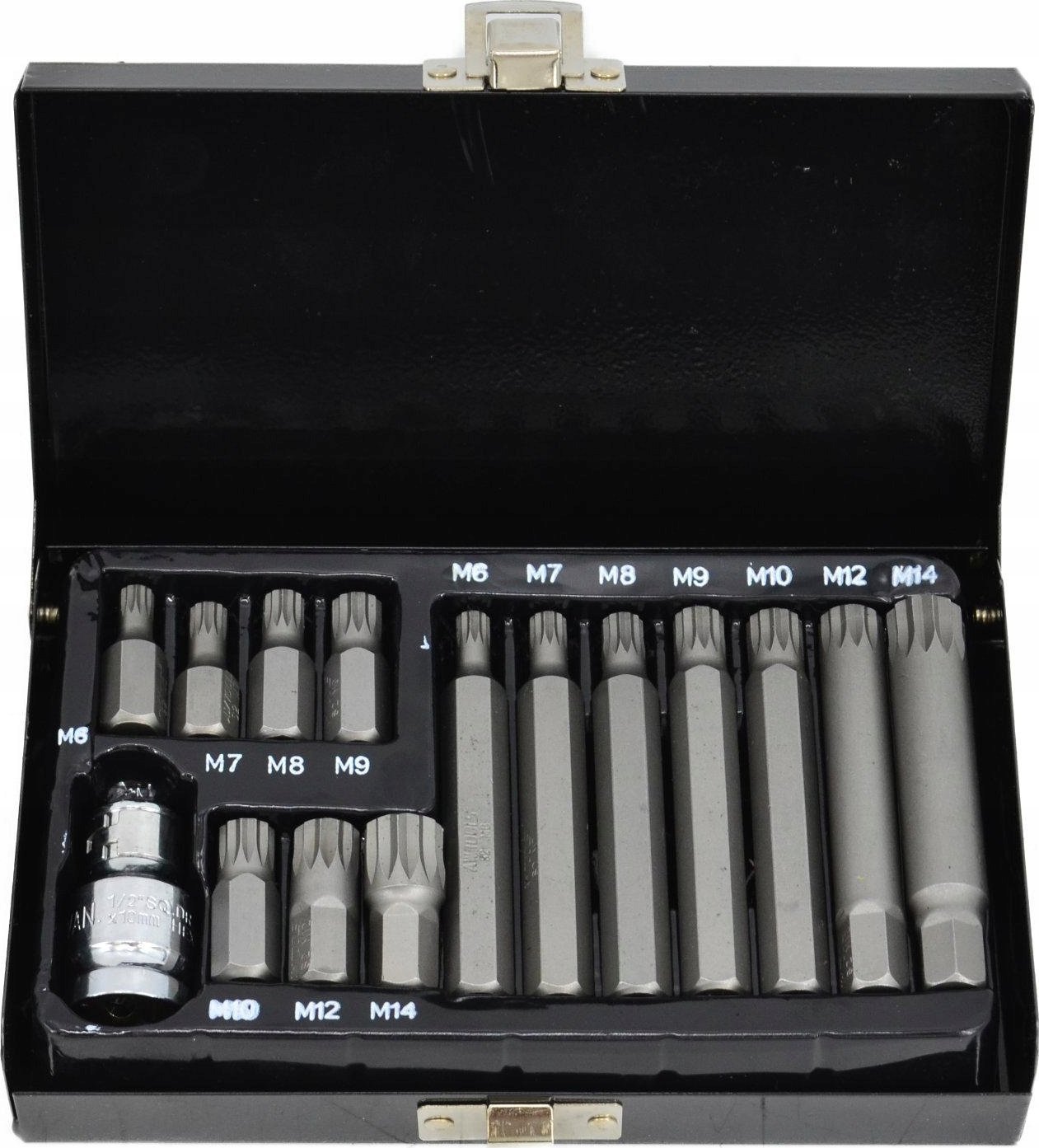 AWTools AWTOOLS KOŃCÓWKI SPLINE 15elem. BL AW35119BL