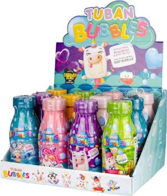 TUBAN Płyn do baniek 250 ml mix display 12 sztuk
