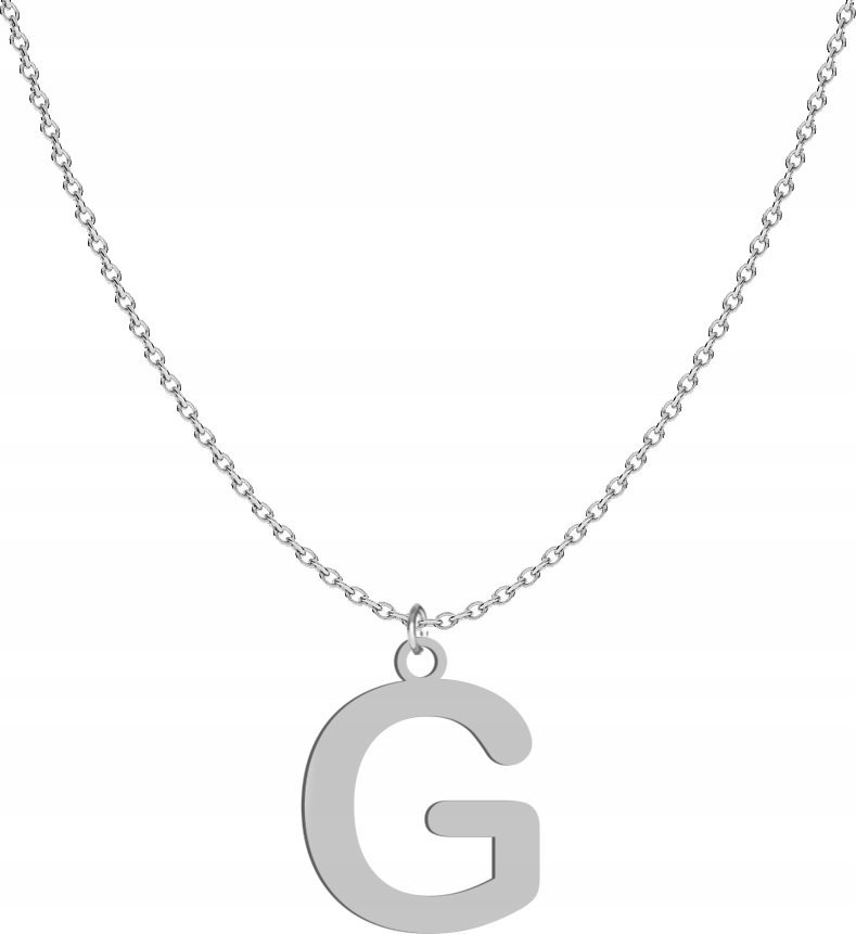 Radziszewska Jewellery Srebrny naszyjnik LITERA G DEDYKACJA GRATIS