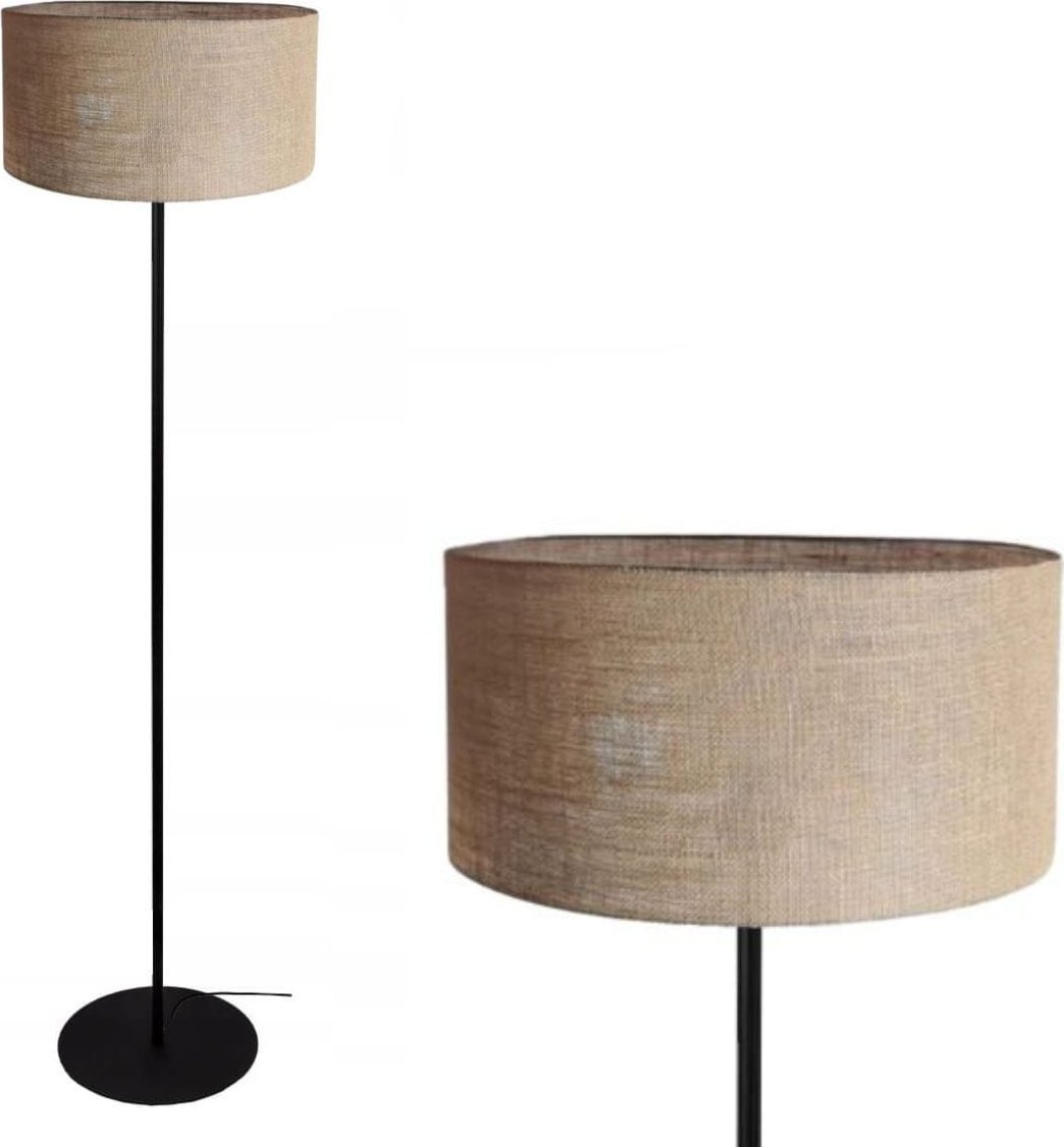 Lampa podłogowa Solar Nowoczesna lampa stojąca podłogowa BOHO len