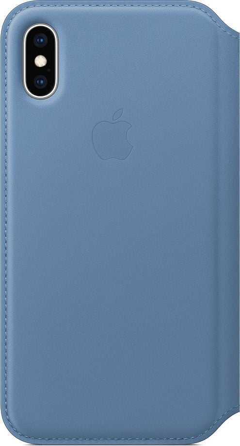 Apple Etui skórzane folio Iphone XS - chabrowe