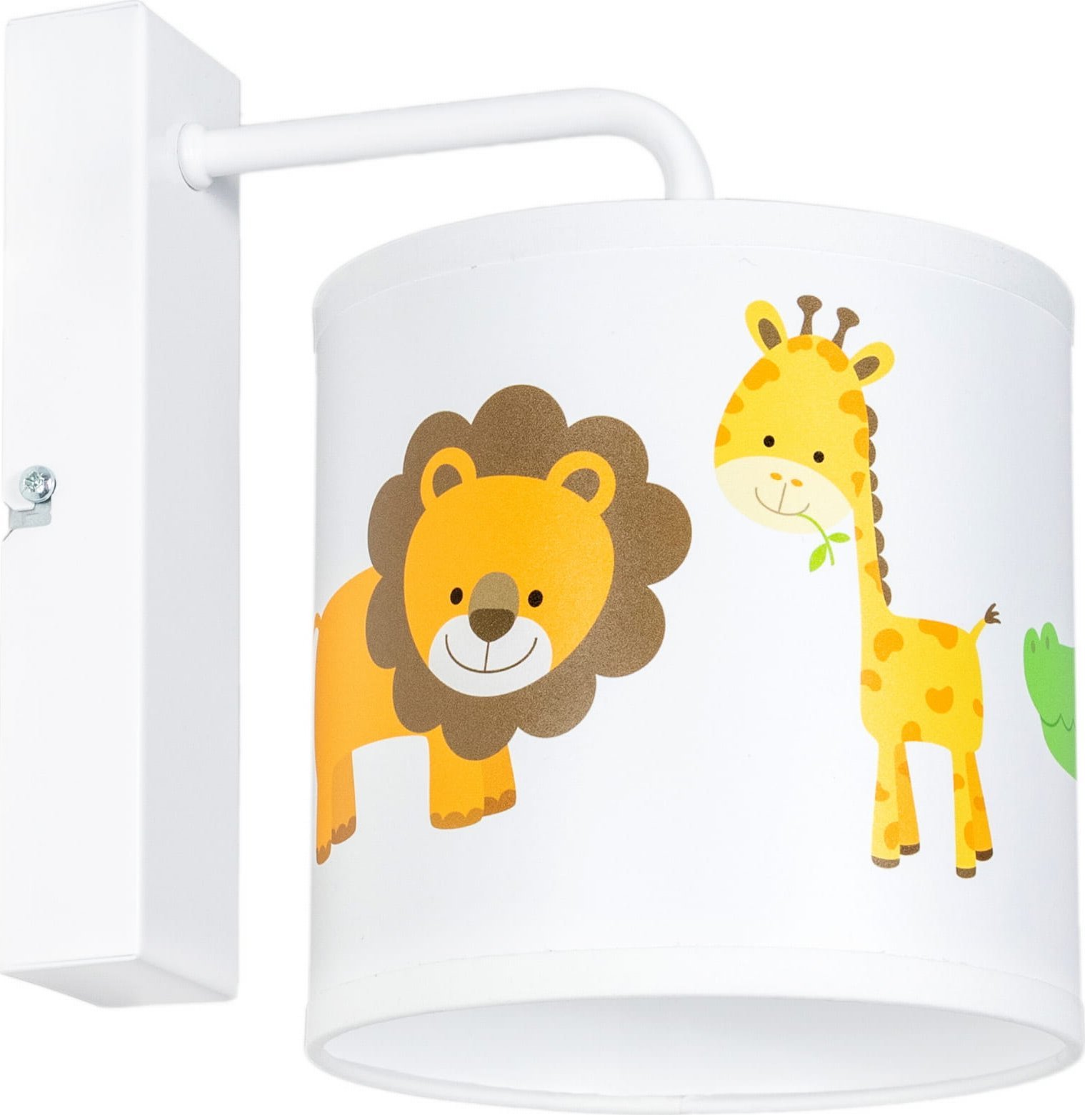 Solar Kinkiet dla dziecka z abażurkiem LEW ŻYRAFA KROKODYL