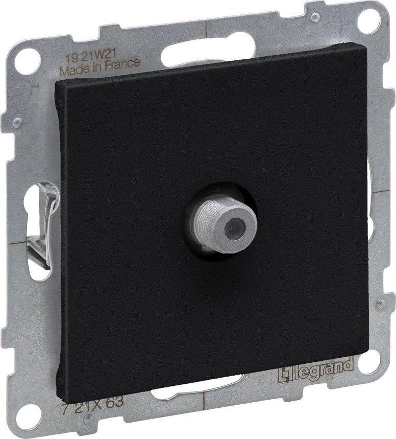 Legrand SUNO Gniazdo telewizyjne typ F końcowe 1,5dB czarne 721463