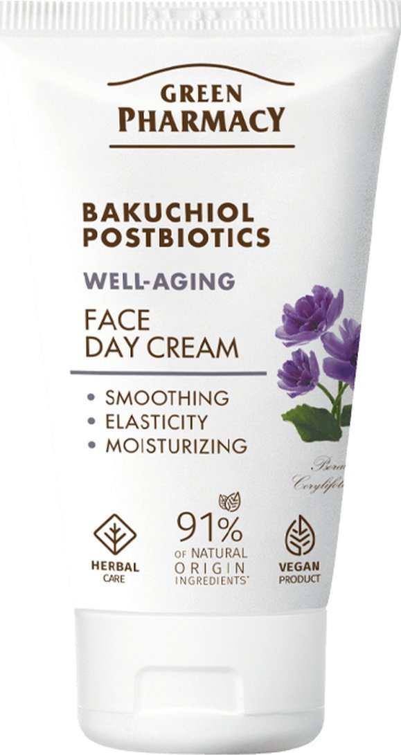 Green Pharmacy Krem do twarzy na dzień Bakuchiol + postbiotyki 50ml