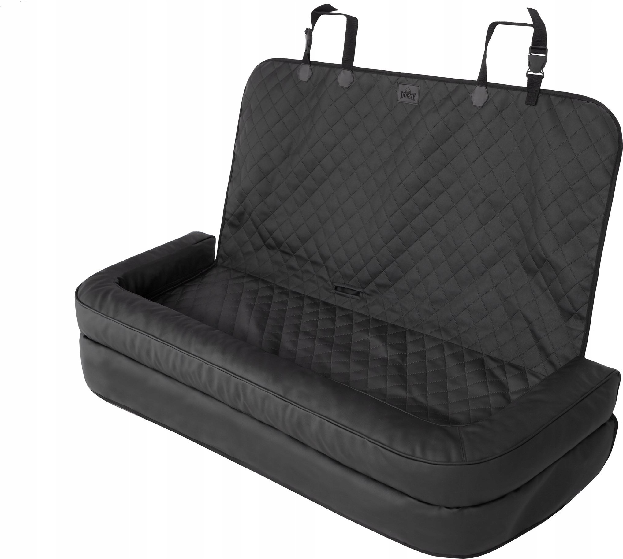 DOGGY TRANSPORTER BACK CZARNY SKAJ