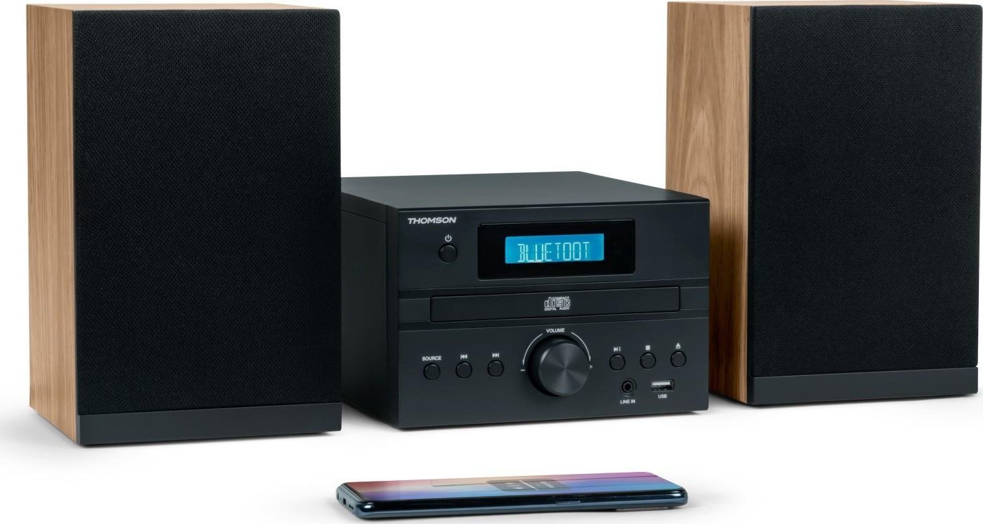 Wieża Thomson Thomson Mini Wieża COSY Bluetooth Bass Boost CD Radio FM 50W Czarna