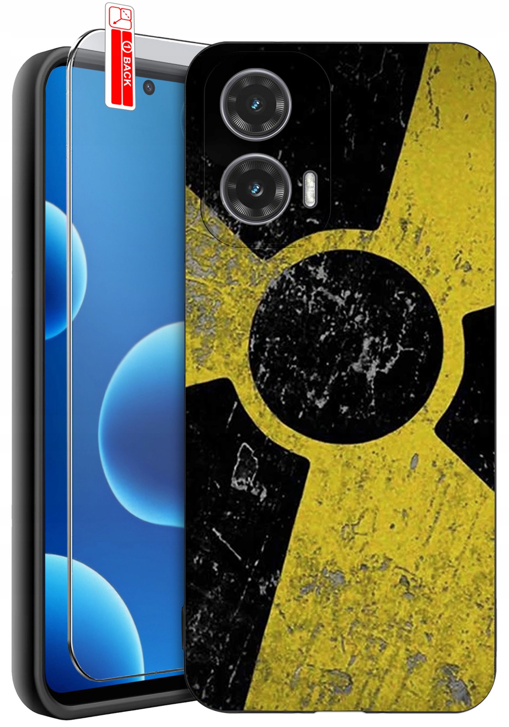 ETUI do Motorola Moto G45 5G | WZORY | SILIKONOWE MATT CASE + SZKŁO 9H