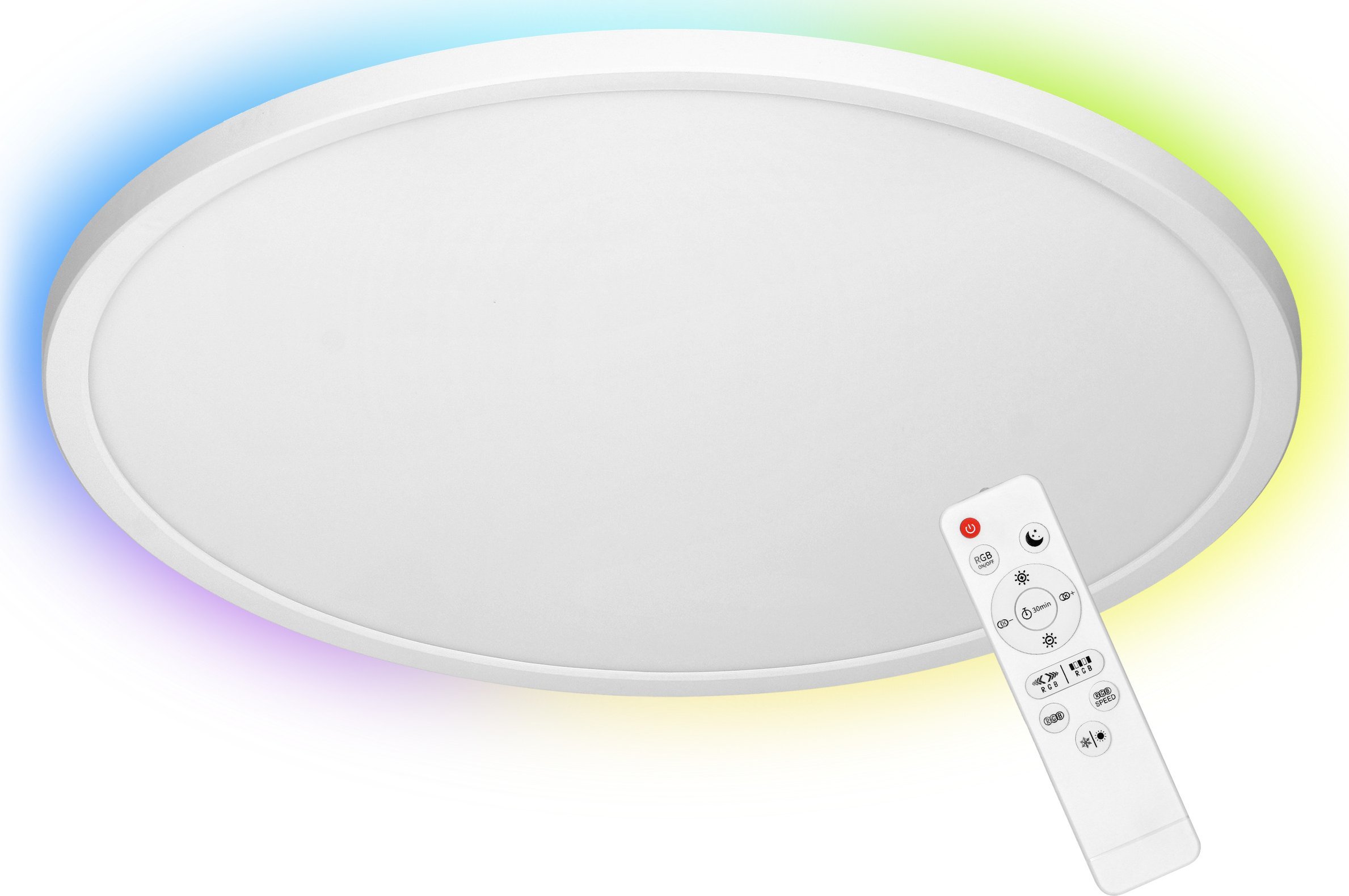 Lampa sufitowa Orno VITO LED 36W, plafon oświetleniowy, 3500lm, IP20, 3000/4000/6500K + RGB, pilot