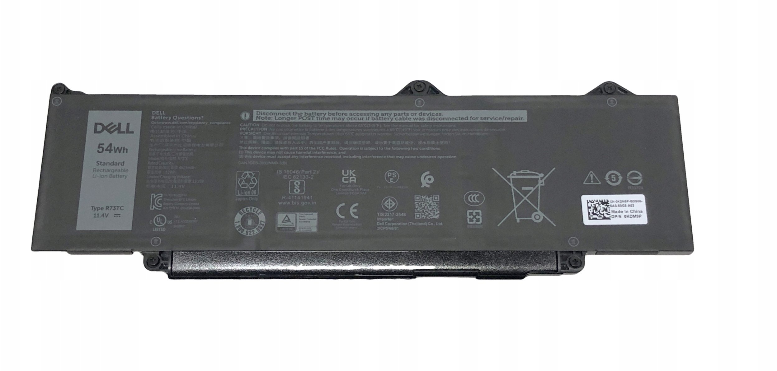 Bateria Dell Btry,Pri,54Whr,3C,Lith,Byd,Ren