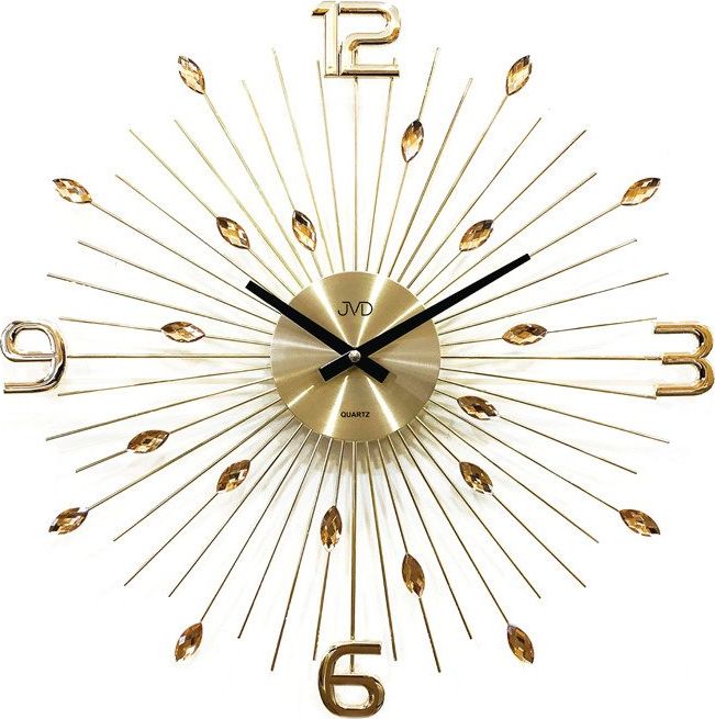 JVD Zegar ścienny z kryształkami, średnica 49 cm uniwersalny (HT104.1)