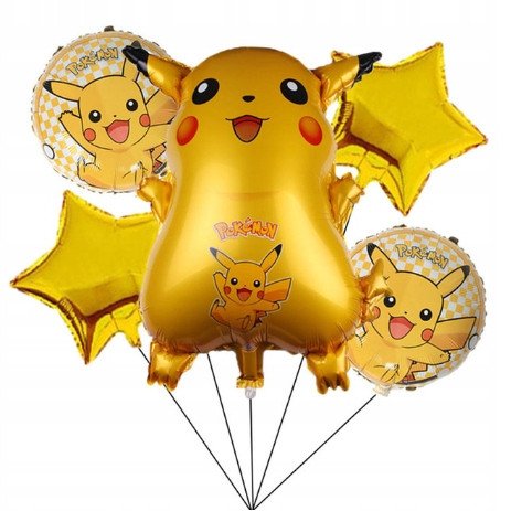 Balon Foliowy na Hel Zestaw - POKEMON - 5 szt