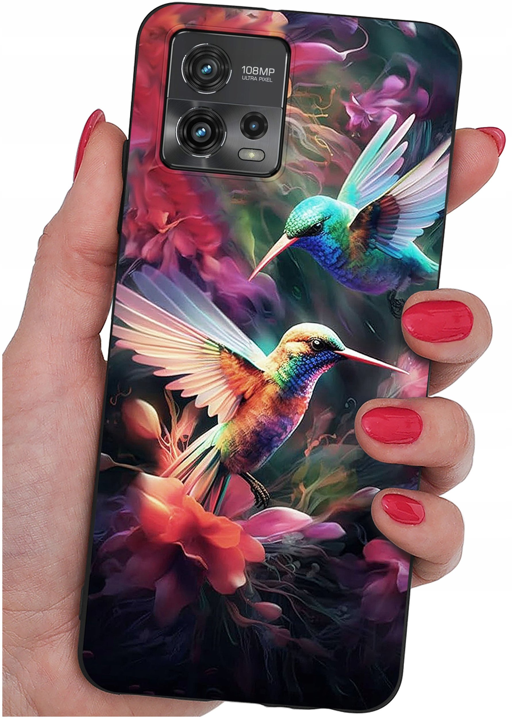 Etui do Motorola Moto G72 WZORY |SILIKONOWE MATT CASE + SZKŁO 9H