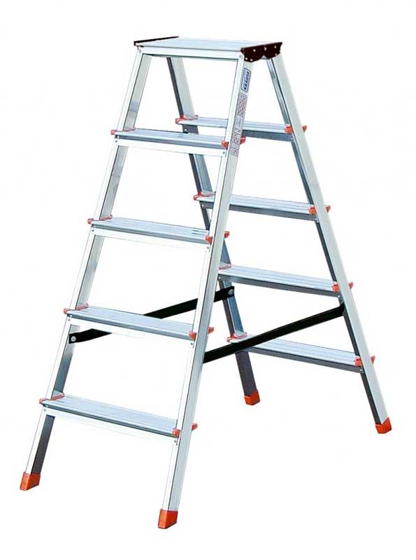 Krause Dopplo Drabina wolnostojąca dwustronna aluminiowa 5 stopniowa (120410)