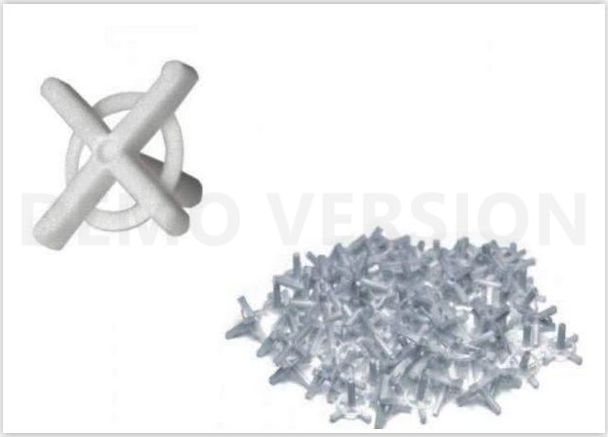 Mega KRZYŻYKI DYSTANSOWE Z UCHWYTEM DO GLAZURY 1.5MM 100SZT.MEGA 61381 MEGA