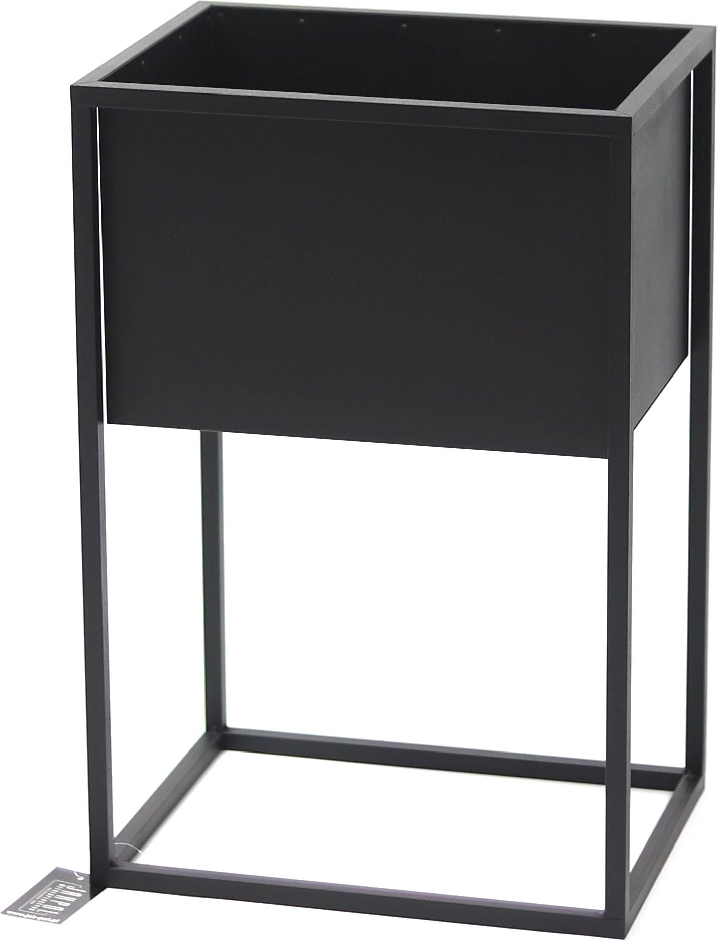 Jakpoldesign Kwietnik Metalowy Stojak CUBO 60x40x30cm czarny skrzynka loft 05-13