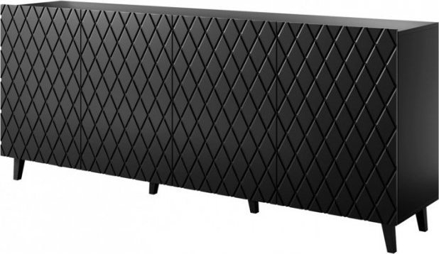 Cama Meble Komoda ASTI 200x42x82 czarny mat