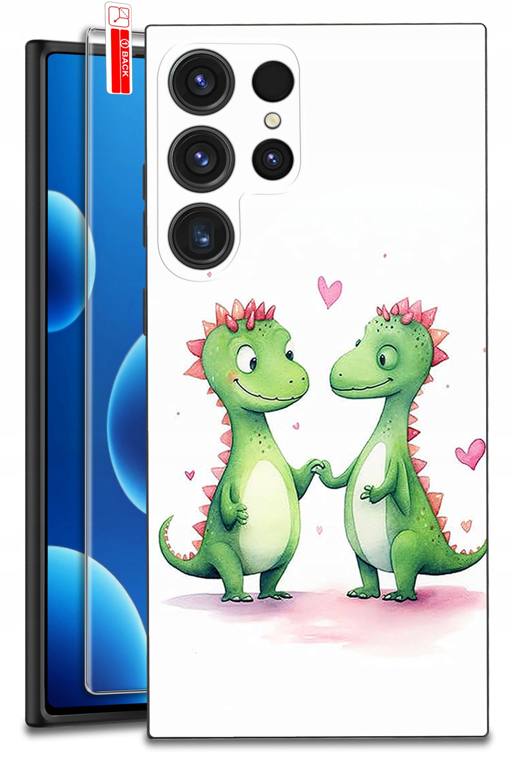 ETUI do Samsung Galaxy S24 Ultra | WZORY | SILIKONOWE MATT CASE + SZKŁO 9H