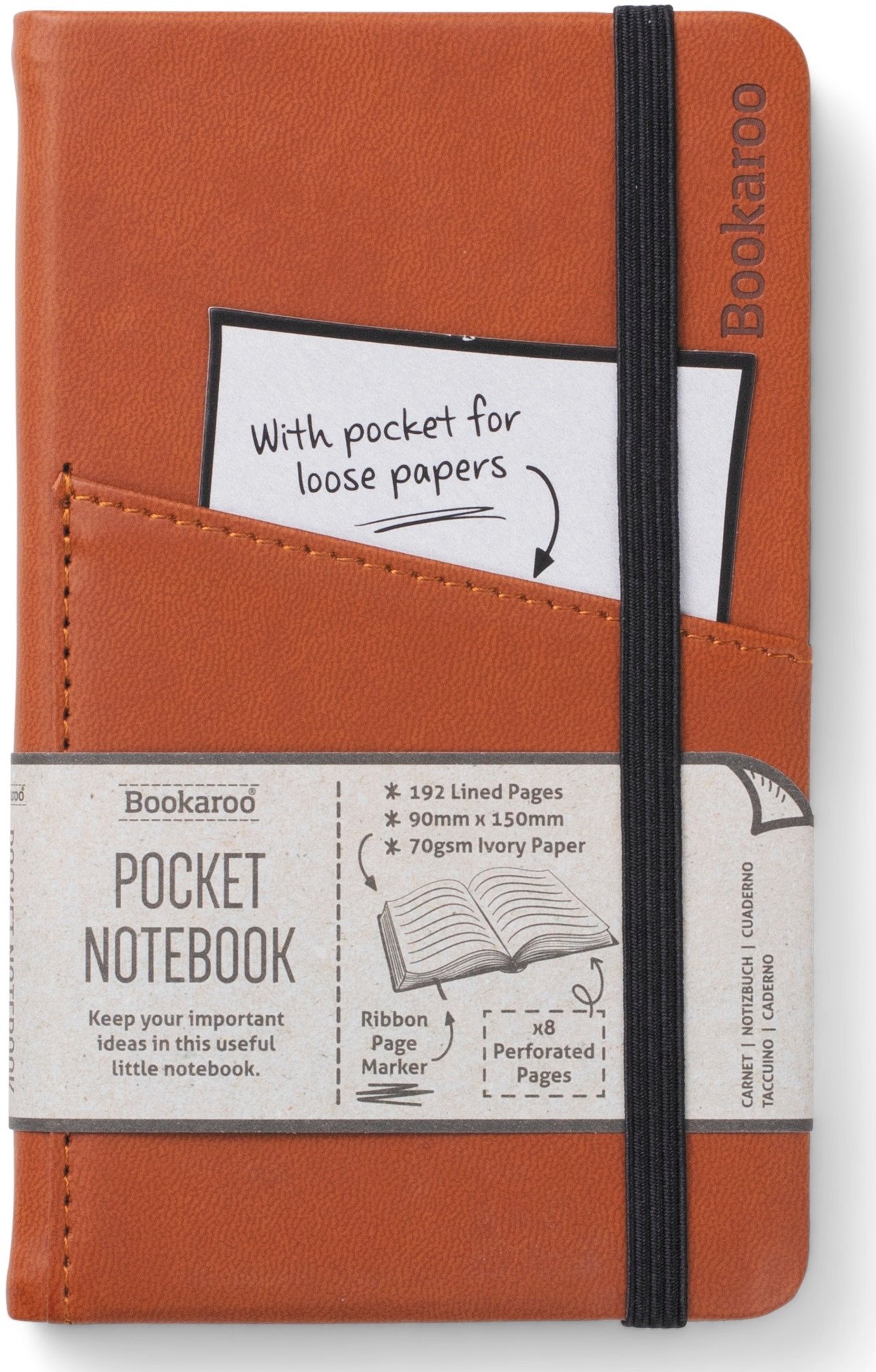 Bookaroo Notatnik Journal Pocket A6 - Brązowy