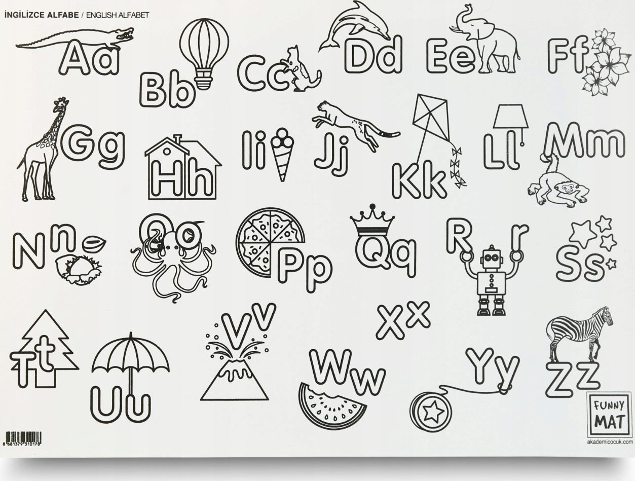 vidaXL Mata transparentna Alfabet Funny Mat STRIGO