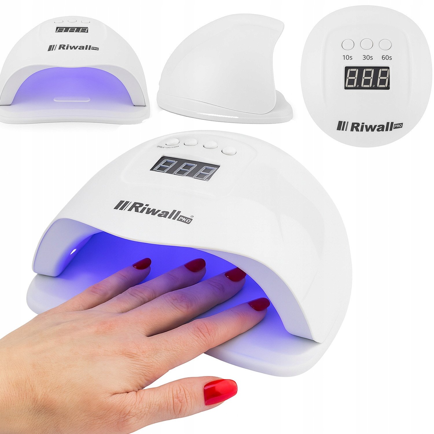 LAMPA DO PAZNOKCI UV LED 220W DO HYBRYD ŻELI MOCNA HYBRYDY RIWALL RL-01