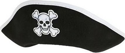 GoDan Czapka pirata z białym obszyciem - 1 szt. uniwersalny