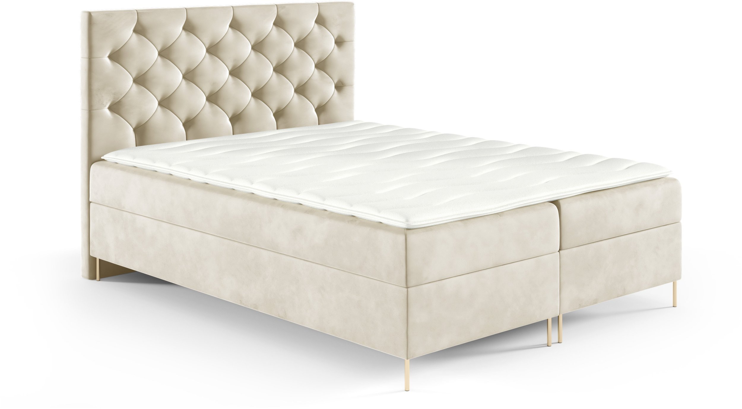 Łóżko kontynentalne Sara Box 180x200 z nogami riviera 21