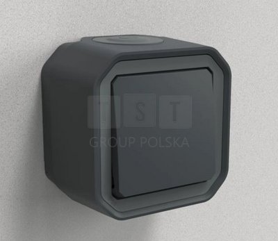 069761L NOWE PLEXO 55 Łącznik schodowy komplet natynkowy 10 AX - 250V AC antracyt 069761L