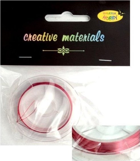 Drut miedziany 0.3mm 10mb czerwony