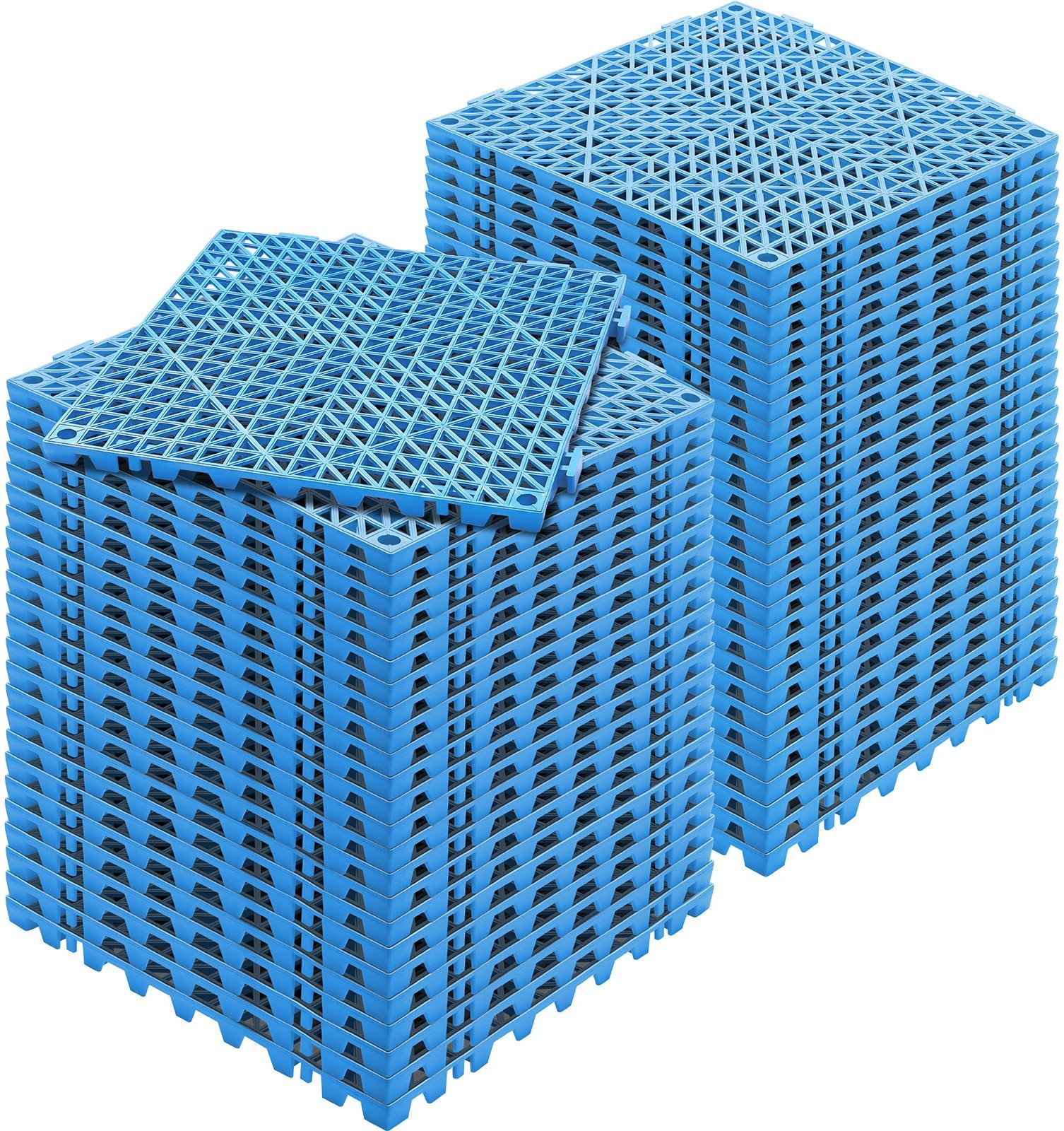 Mata drenażowa niebieskie 30x30cm 55szt PVC łączona antypoślizgowa łazienka