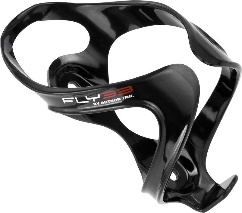 Author Koszyk na bidon Author FLY 33 czarny błyszczący z białym logo uniwersalny