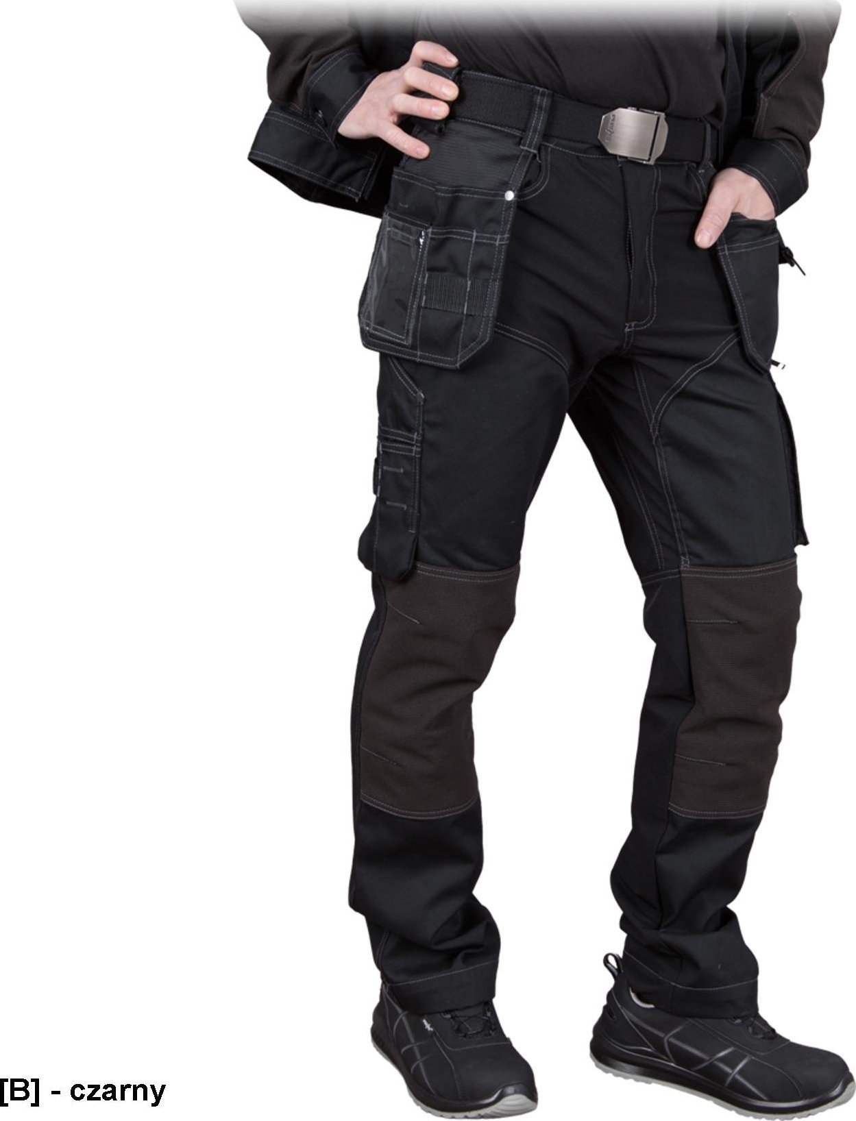 Leber&Hollman LH-FIXER-T - spodnie ochronne do pasa FIXER, canvas 320 g/m2, zapicie guzik suwak, 7 kieszeni+na telefon, 65% poliester, 35% bawełna 54