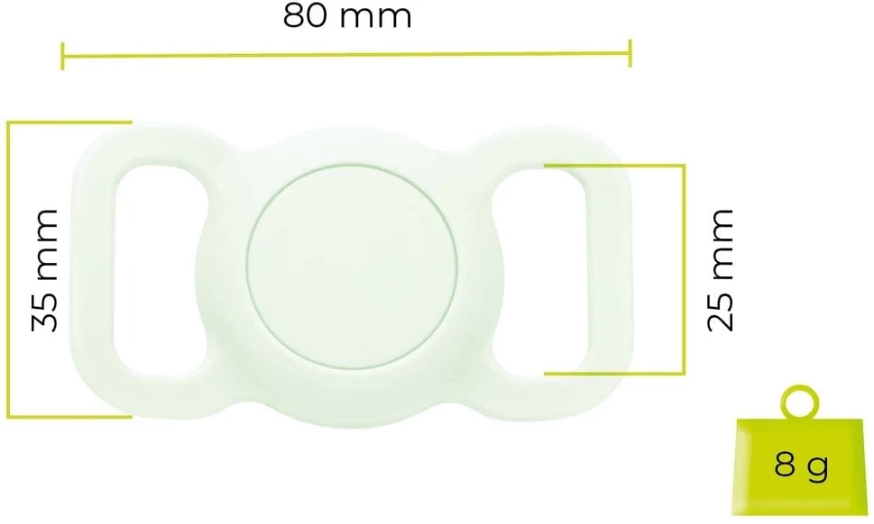 Mobile Origin AirTag Pet Collar, luminous green