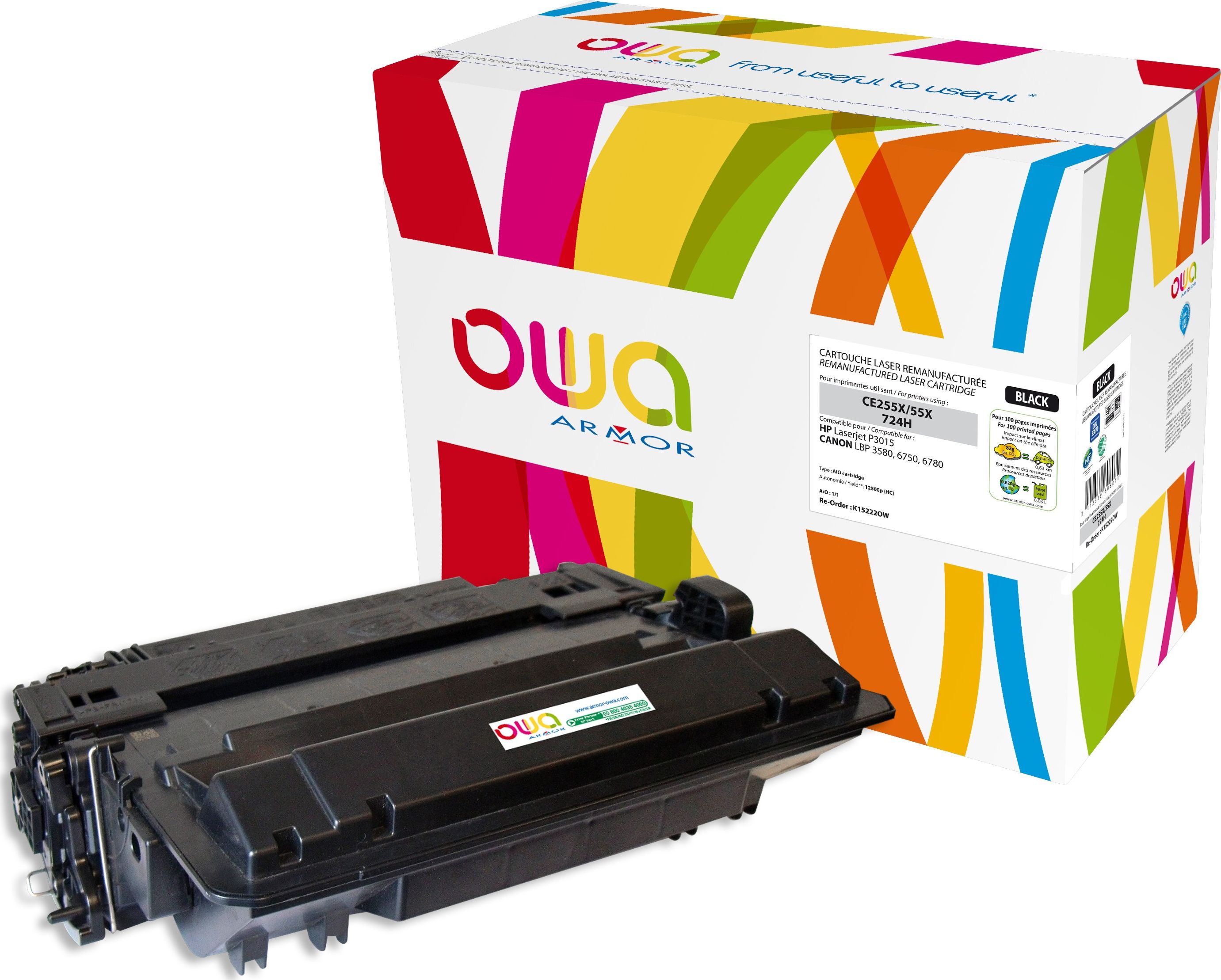 Toner OWA Armor Black Zamiennik CRG-724H (K15222OW)
