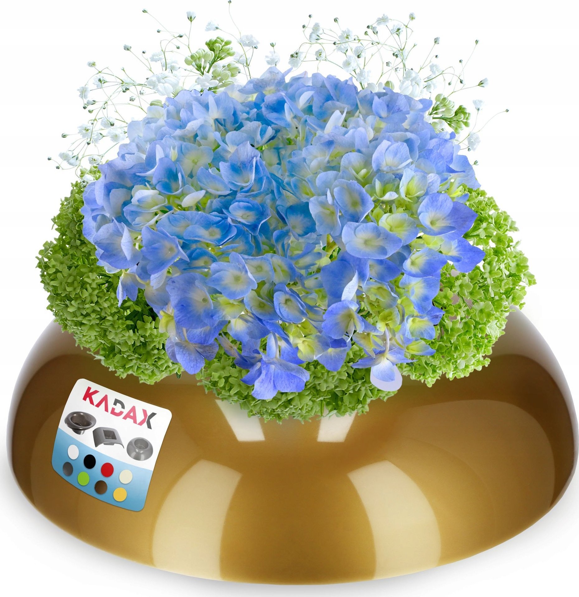 Kadax Doniczka Osłonka Ikebana Kompozycja Złota 9,5 cm