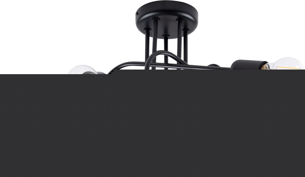 Lampa wisząca Sollux Lighting SOLLUX Żyrandol LOOP 5 czarny 5 x E27 SL.1435
