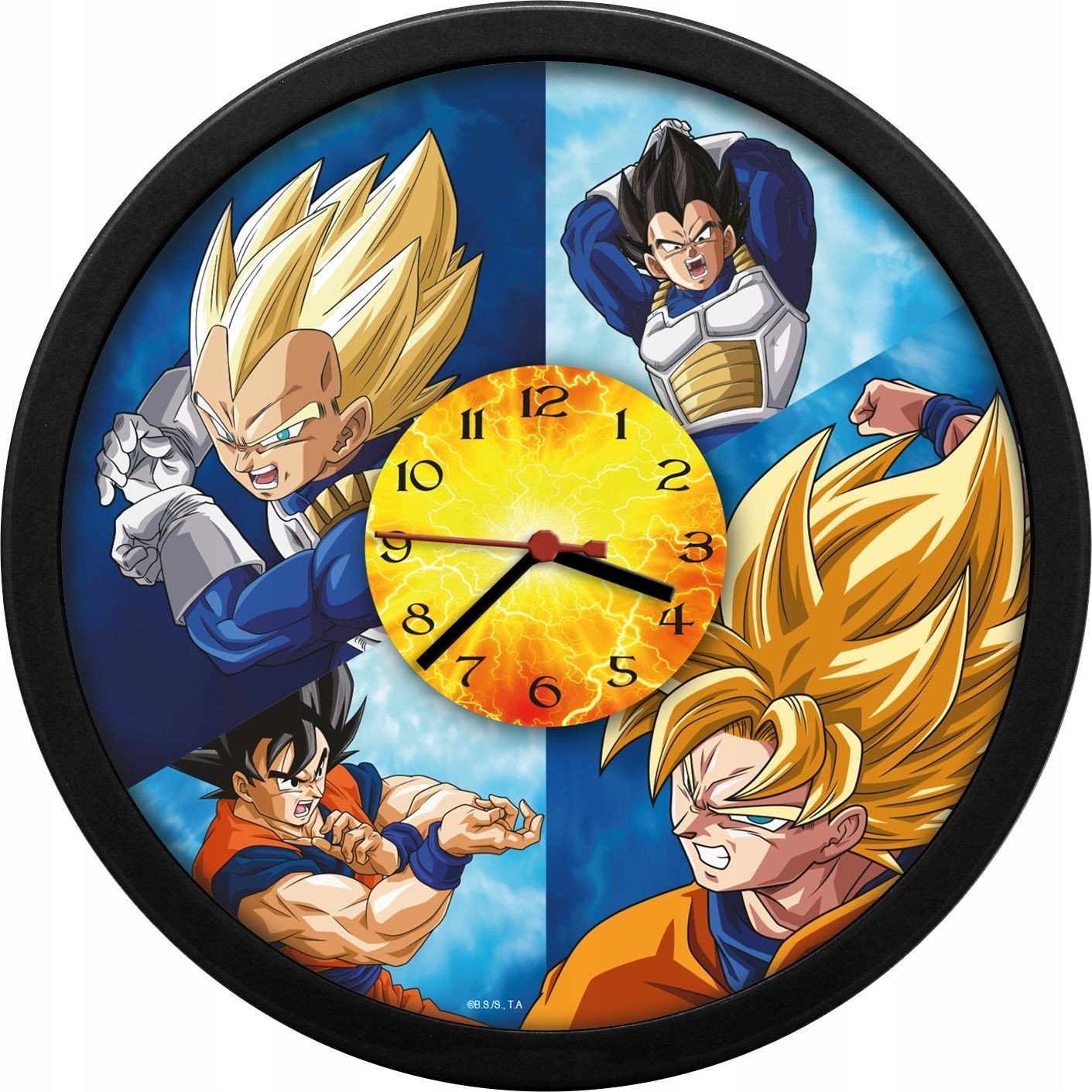 Zegar Ścienny na Ścianę Duży 25cm dla Dziecka Dzieci / Dragon Ball / DB00001