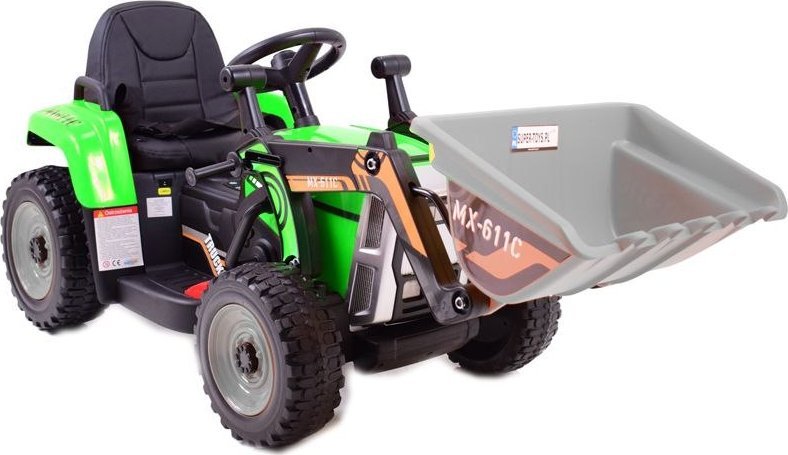 Import SUPER-TOYS SUPER TRAKTOR BLOW - NA AKUMULATOR Z ŁYŻKĄ, MIĘKKIE KOŁA, MIEKKIE SIEDZENIE, PILOT/XMX611-DIGGER