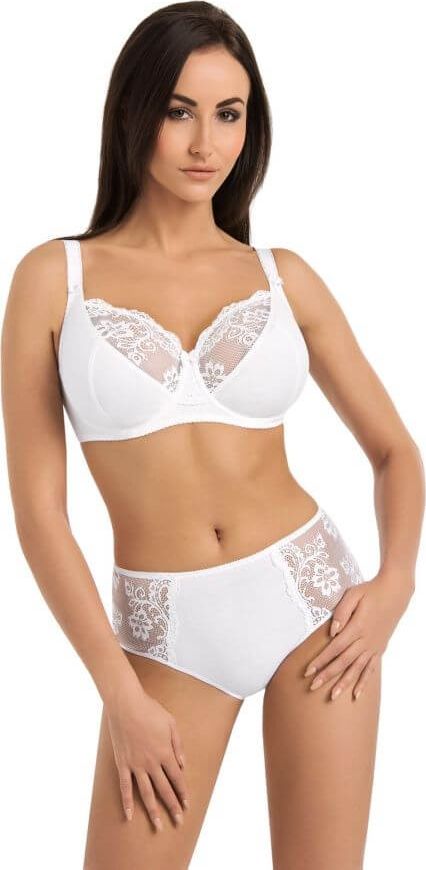 Teyli Biustonosz bawełniany koronkowy Anastasia biały Biały 80C