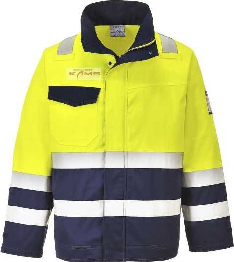 Portwest MV25 - Trudnopalna kurtka ostrzegawcza, dwukolorowa Modaflame L