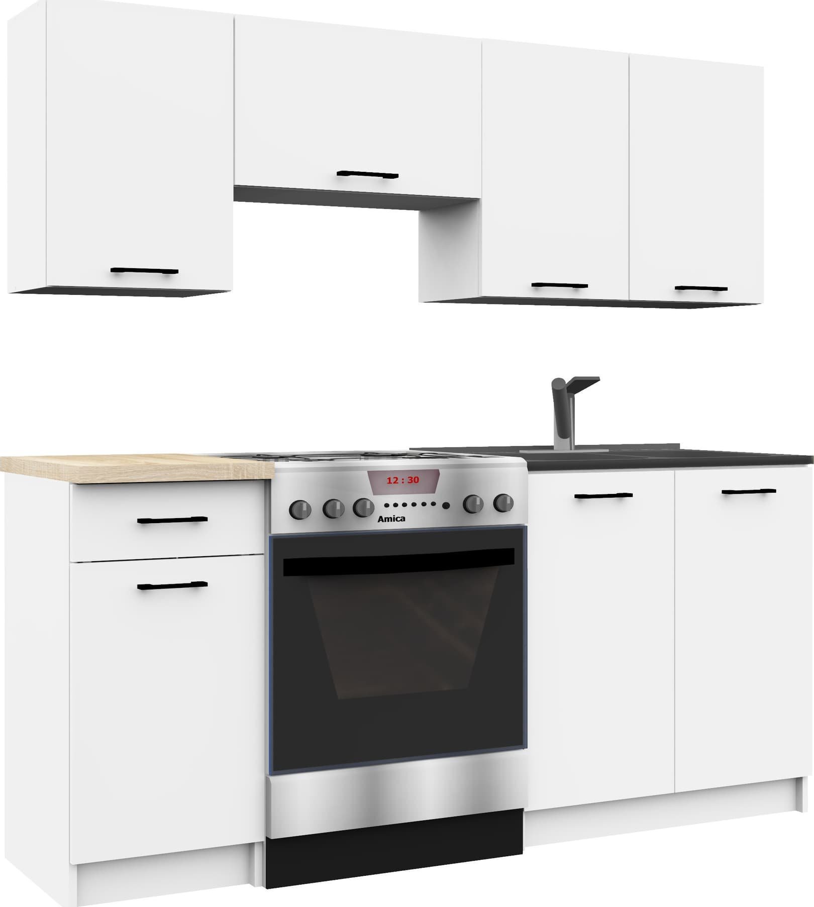 Nore Virtuvinių spintelių komplektas NORE Olivia 1.8, baltas