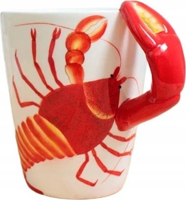 Kubek Ceramiczny Do Kawy Herbaty 3D Prezent Zwierzaki Czerwony Rak