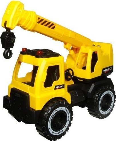 Ciężarówka budowlana z dźwigiem