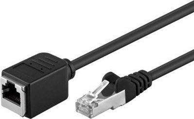 Goobay Goobay Extension Cable 73386 Cat 5E, F/UTP, Black, 0.5 m