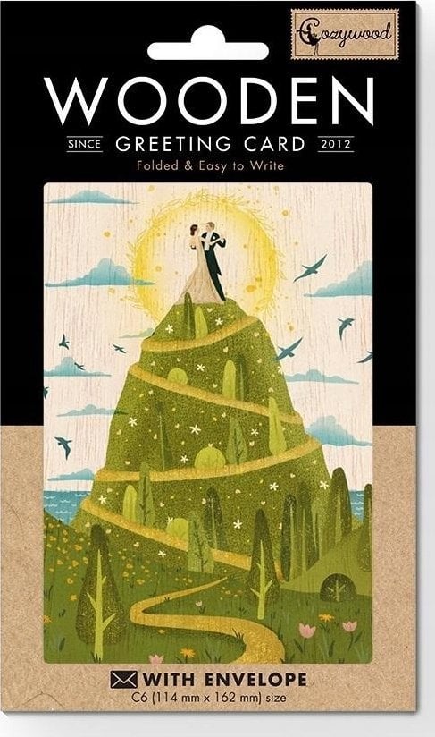 Teka Karnet drewniany C6 + koperta ¦lub Wzgórze miło¶ci
