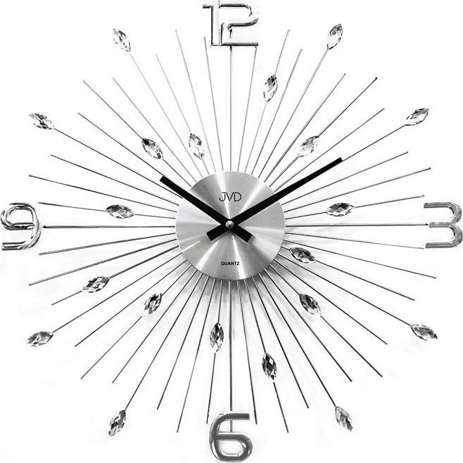 JVD Zegar ścienny z kryształkami, średnica 49 cm uniwersalny (HT104)