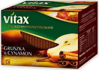 Vitax HERBATA VITAX GRUSZKA&CYNAMON 15 TOREBEK W KOPERTKACH 6619762