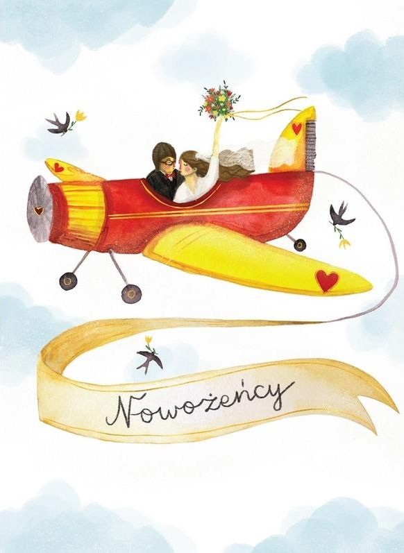 HENRY Karnet B6 Ślub - Samolot