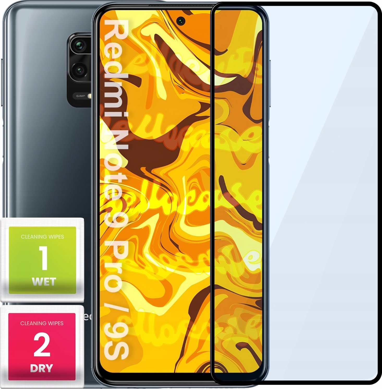 Hello Case SZKŁO HARTOWANE DO XIAOMI REDMI NOTE 9 PRO / 9S PEŁNE NA CAŁY EKRAN SZYBKA