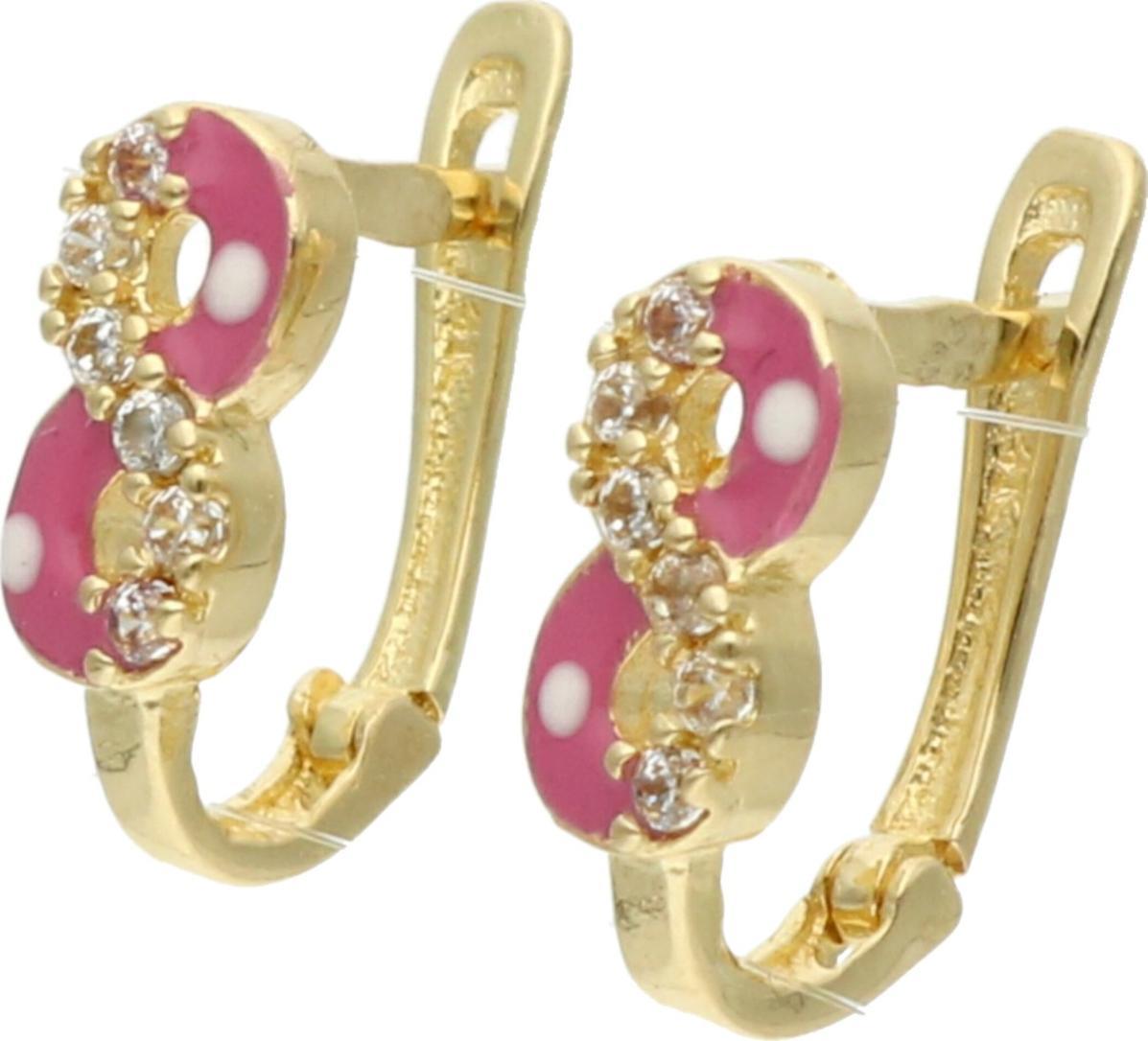 Rosanto Złote kolczyki nieskończoności na zapięciu angielskim 585 14k