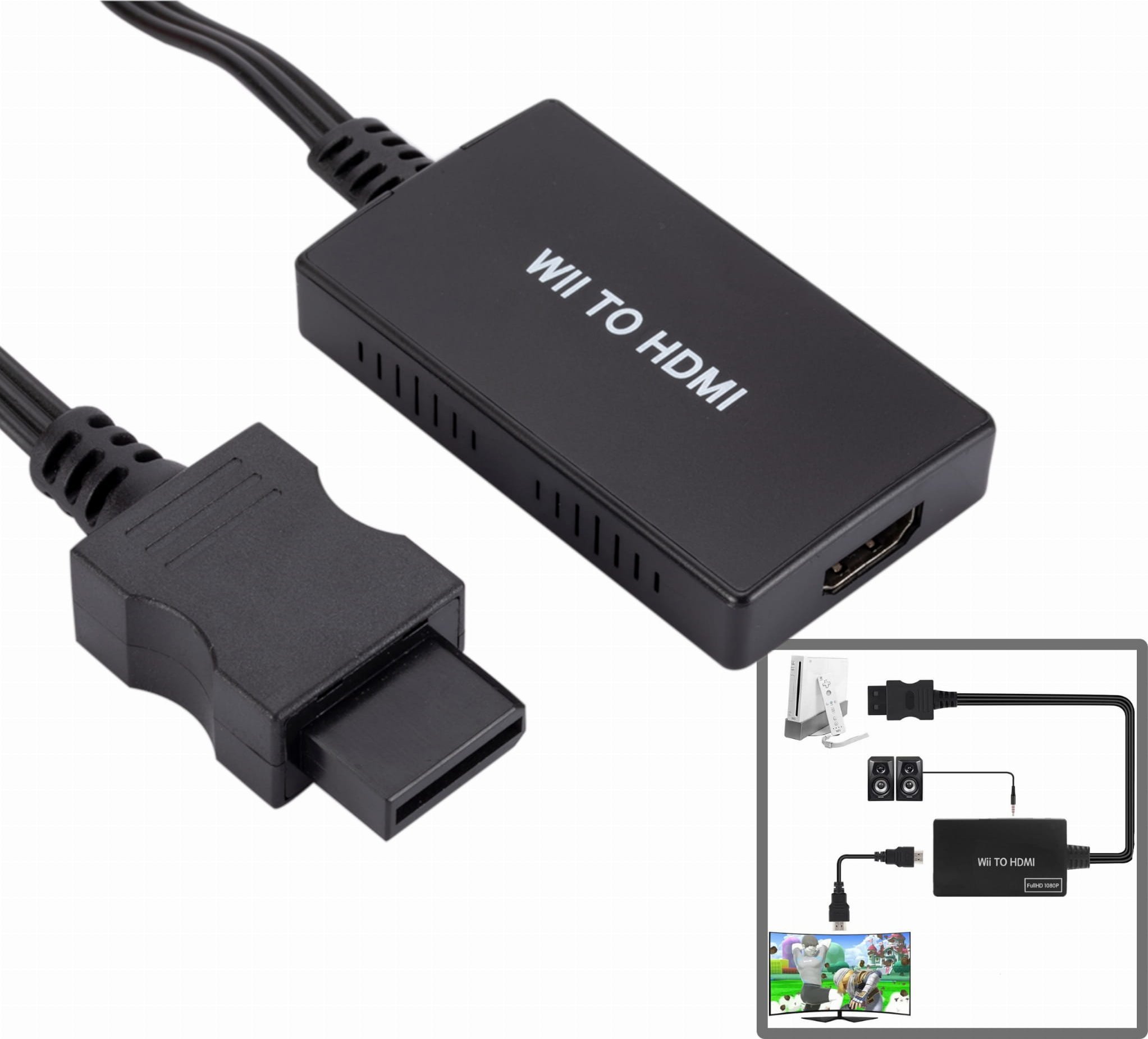 Adapter USB SwiatKabli Wii nintendo na HDMI + AUDIO KONWERTER przejściówka adapter